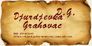 Đurđevka Grahovac vizit kartica